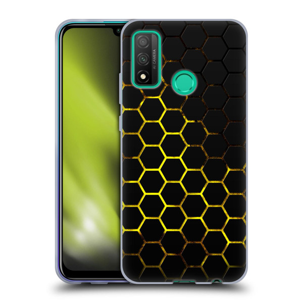 PLdesign Geometric Patterns Honeycomb Yellow Soft Gel Case for Huawei P Smart (2020)