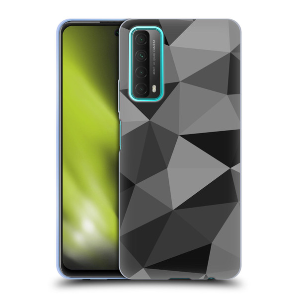 PLdesign Geometric Patterns Dark Gray Mesh Soft Gel Case for Huawei P Smart (2021)