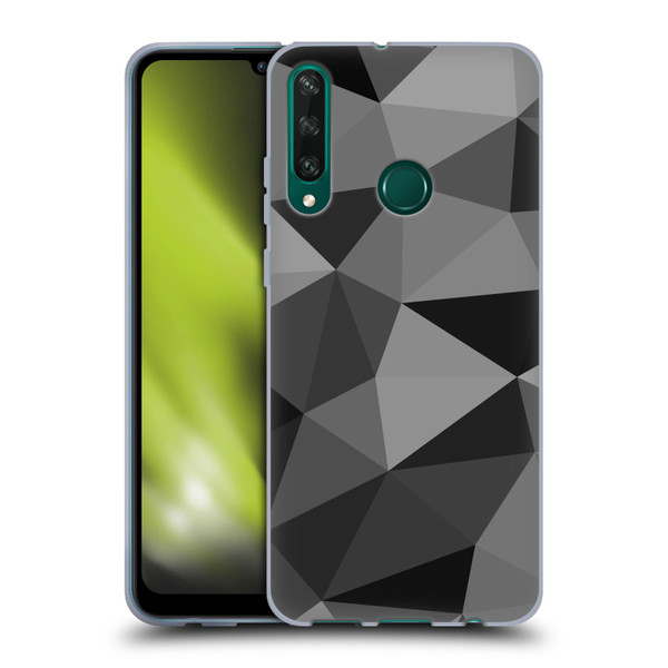 PLdesign Geometric Patterns Dark Gray Mesh Soft Gel Case for Huawei Y6p