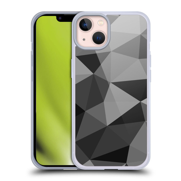 PLdesign Geometric Patterns Dark Gray Mesh Soft Gel Case for Apple iPhone 13