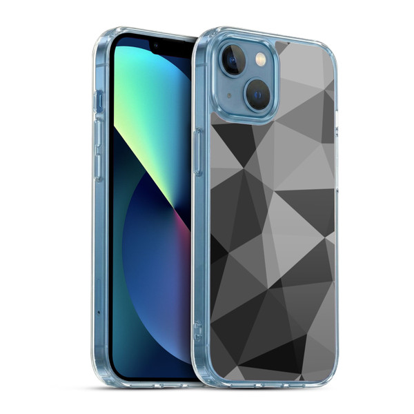 PLdesign Geometric Patterns Dark Gray Mesh Soft Gel Case for Apple iPhone 13 Mini & MagSafe