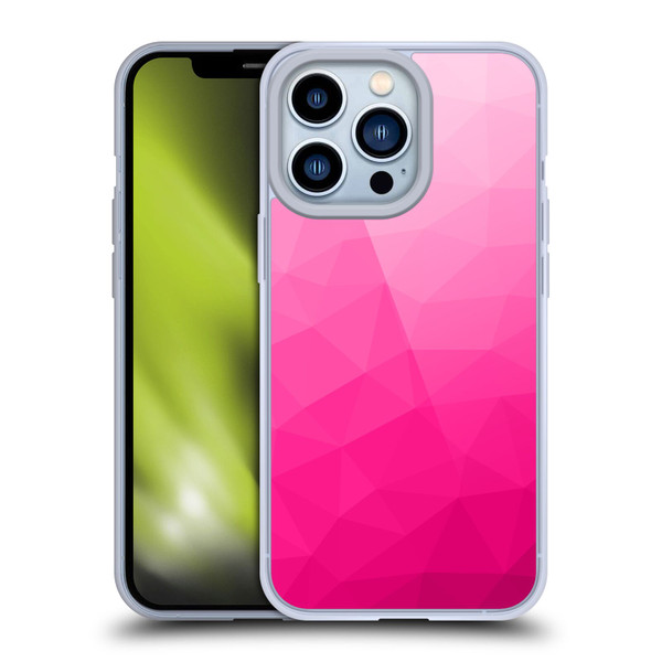 PLdesign Geometric Patterns Hot Pink Gradient Mesh Soft Gel Case for Apple iPhone 13 Pro