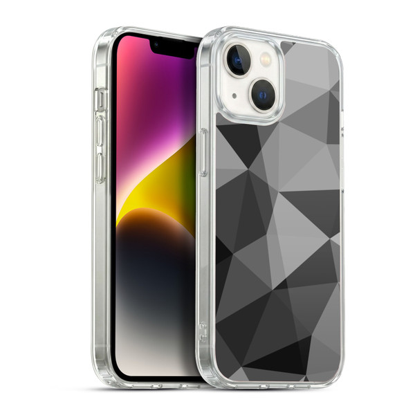 PLdesign Geometric Patterns Dark Gray Mesh Soft Gel Case for Apple iPhone 14