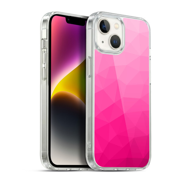 PLdesign Geometric Patterns Hot Pink Gradient Mesh Soft Gel Case for Apple iPhone 14