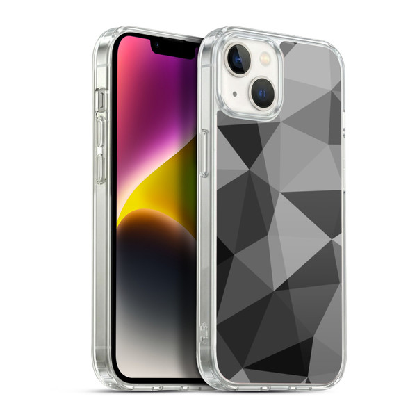 PLdesign Geometric Patterns Dark Gray Mesh Soft Gel Case for Apple iPhone 14 Plus & MagSafe