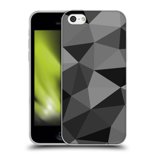 PLdesign Geometric Patterns Dark Gray Mesh Soft Gel Case for Apple iPhone 5c