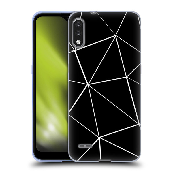 PLdesign Geometric Patterns Black Triangles White Lines Soft Gel Case for LG K22