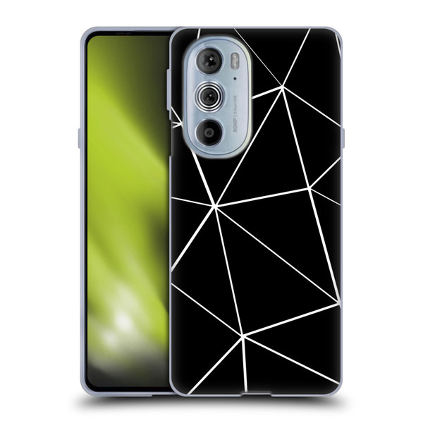 PLdesign Geometric Patterns Black Triangles White Lines Soft Gel Case for Motorola Edge X30