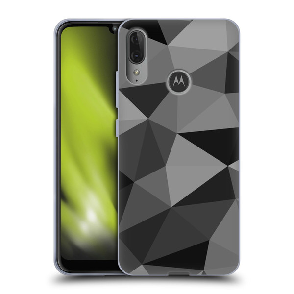 PLdesign Geometric Patterns Dark Gray Mesh Soft Gel Case for Motorola Moto E6 Plus