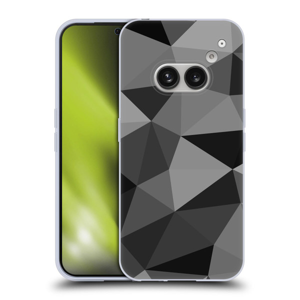 PLdesign Geometric Patterns Dark Gray Mesh Soft Gel Case for Nothing Phone (2a)