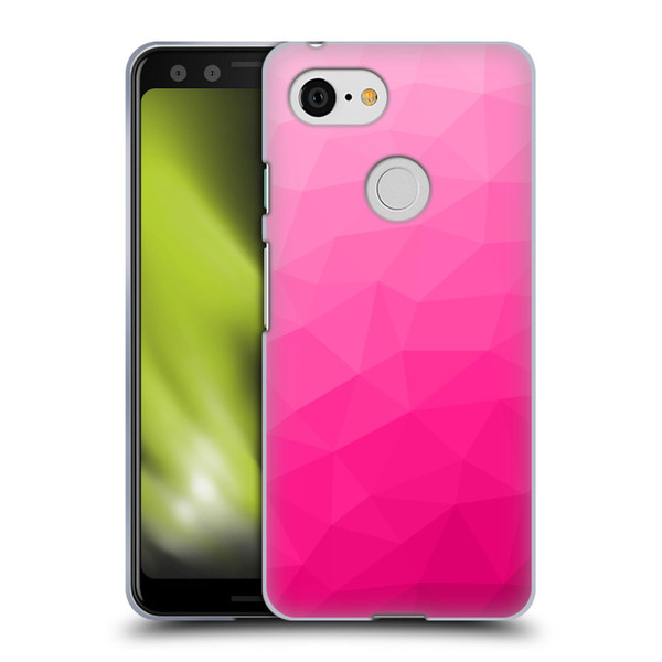 PLdesign Geometric Patterns Hot Pink Gradient Mesh Soft Gel Case for Google Pixel 3