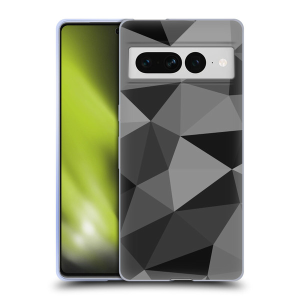 PLdesign Geometric Patterns Dark Gray Mesh Soft Gel Case for Google Pixel 7 Pro
