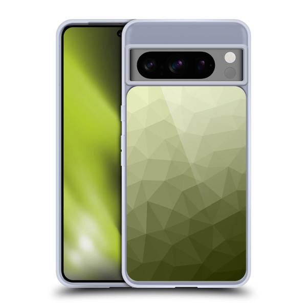 PLdesign Geometric Patterns Army Green Gradient Mesh Soft Gel Case for Google Pixel 8 Pro