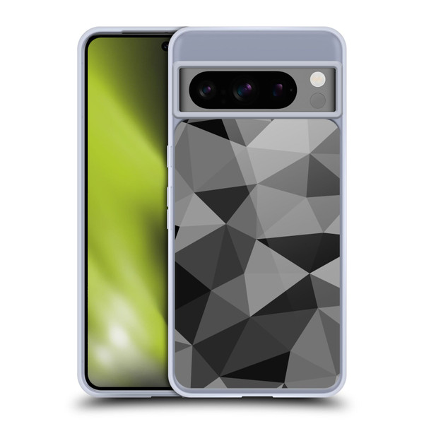 PLdesign Geometric Patterns Dark Gray Mesh Soft Gel Case for Google Pixel 8 Pro