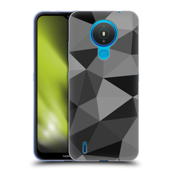 PLdesign Geometric Patterns Dark Gray Mesh Soft Gel Case for Nokia 1.4
