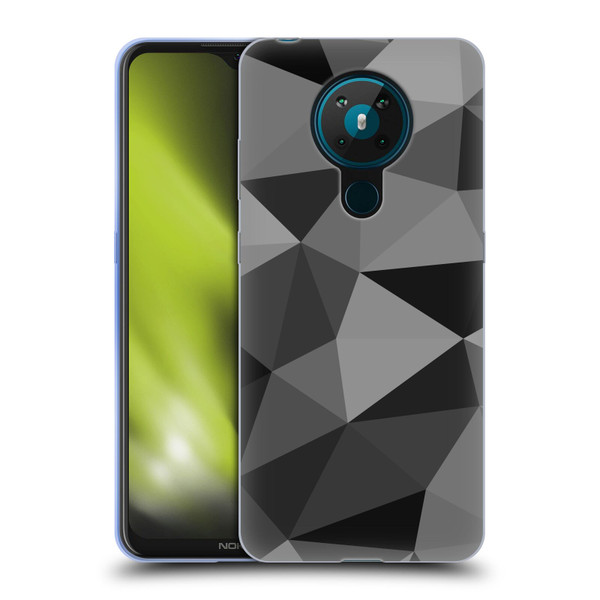 PLdesign Geometric Patterns Dark Gray Mesh Soft Gel Case for Nokia 5.3