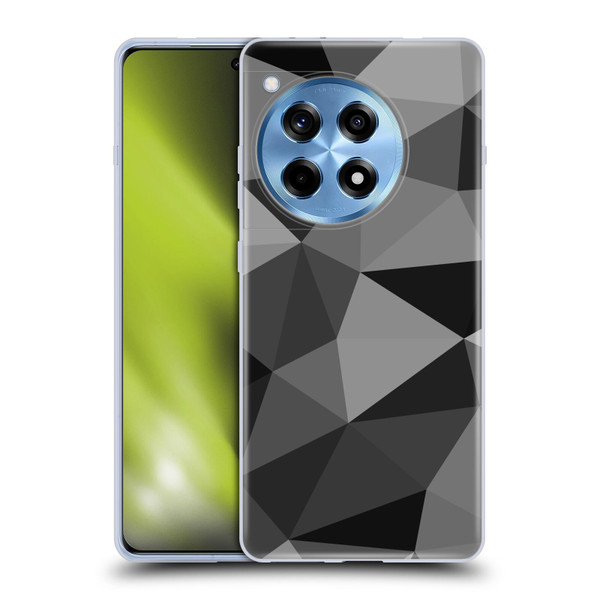 PLdesign Geometric Patterns Dark Gray Mesh Soft Gel Case for OPPO OnePlus Ace 3 5G