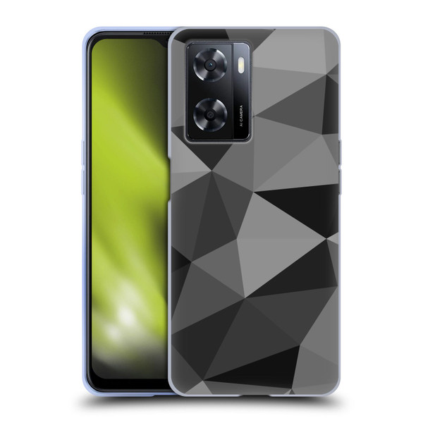 PLdesign Geometric Patterns Dark Gray Mesh Soft Gel Case for OPPO A57s
