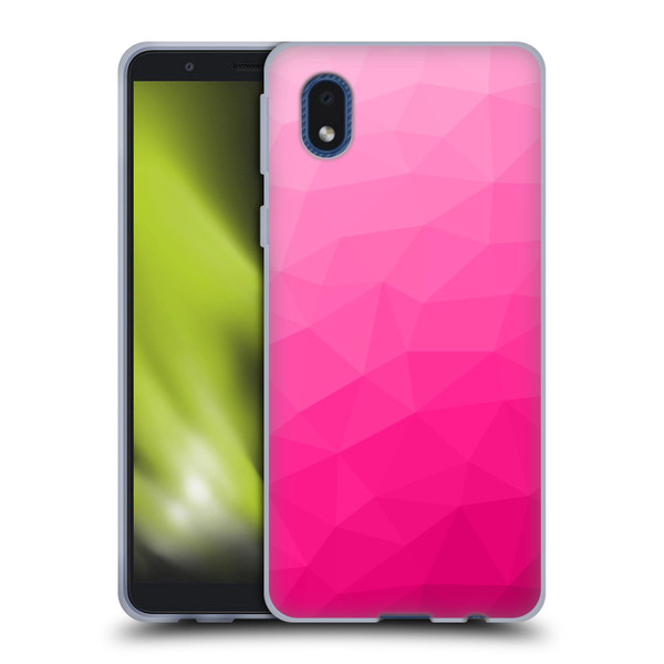 PLdesign Geometric Patterns Hot Pink Gradient Mesh Soft Gel Case for Samsung Galaxy A01 Core (2020)