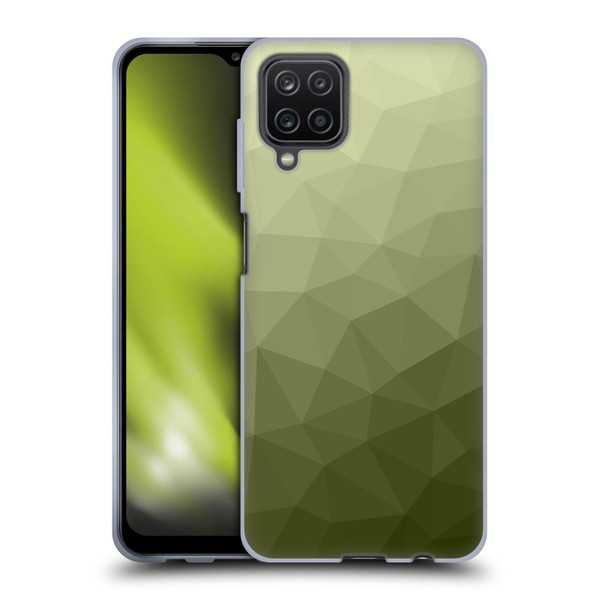 PLdesign Geometric Patterns Army Green Gradient Mesh Soft Gel Case for Samsung Galaxy A12 (2020)