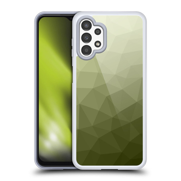 PLdesign Geometric Patterns Army Green Gradient Mesh Soft Gel Case for Samsung Galaxy A13 (2022)