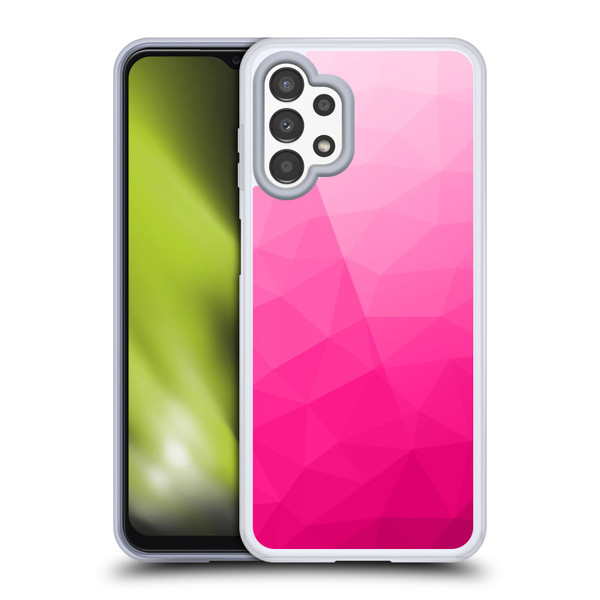 PLdesign Geometric Patterns Hot Pink Gradient Mesh Soft Gel Case for Samsung Galaxy A13 (2022)
