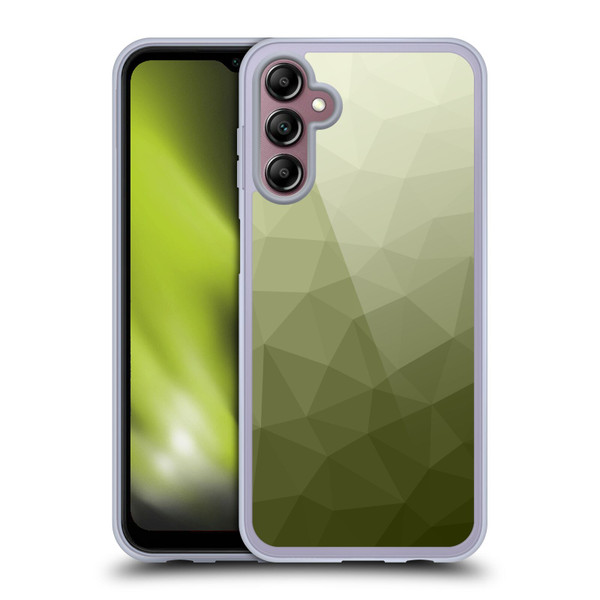PLdesign Geometric Patterns Army Green Gradient Mesh Soft Gel Case for Samsung Galaxy A14 5G