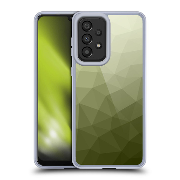PLdesign Geometric Patterns Army Green Gradient Mesh Soft Gel Case for Samsung Galaxy A33 5G (2022)