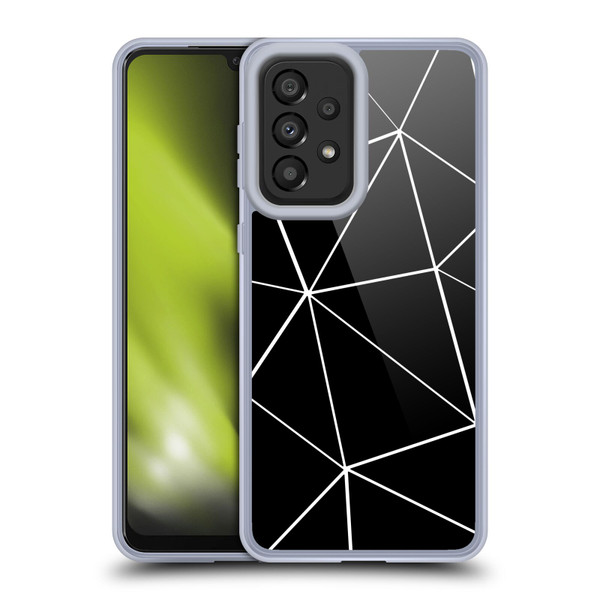 PLdesign Geometric Patterns Black Triangles White Lines Soft Gel Case for Samsung Galaxy A33 5G (2022)