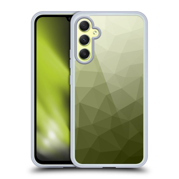 PLdesign Geometric Patterns Army Green Gradient Mesh Soft Gel Case for Samsung Galaxy A34 5G