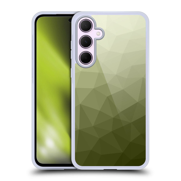 PLdesign Geometric Patterns Army Green Gradient Mesh Soft Gel Case for Samsung Galaxy A35 5G