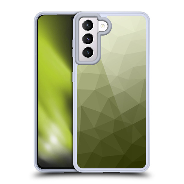 PLdesign Geometric Patterns Army Green Gradient Mesh Soft Gel Case for Samsung Galaxy S21 5G