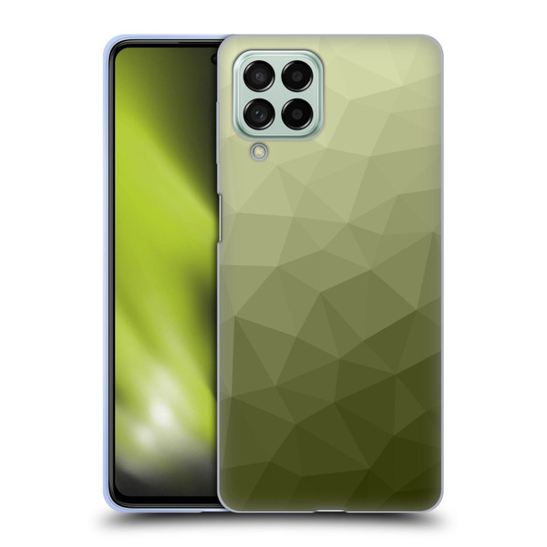 PLdesign Geometric Patterns Army Green Gradient Mesh Soft Gel Case for Samsung Galaxy M53 (2022)