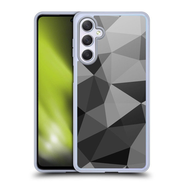 PLdesign Geometric Patterns Dark Gray Mesh Soft Gel Case for Samsung Galaxy M54 5G