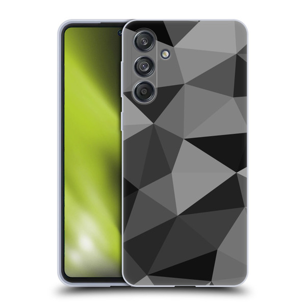 PLdesign Geometric Patterns Dark Gray Mesh Soft Gel Case for Samsung Galaxy M55 5G