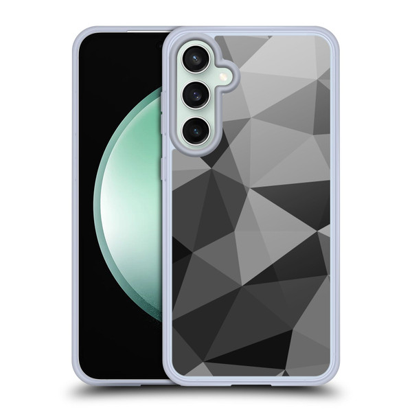 PLdesign Geometric Patterns Dark Gray Mesh Soft Gel Case for Samsung Galaxy S23 FE 5G