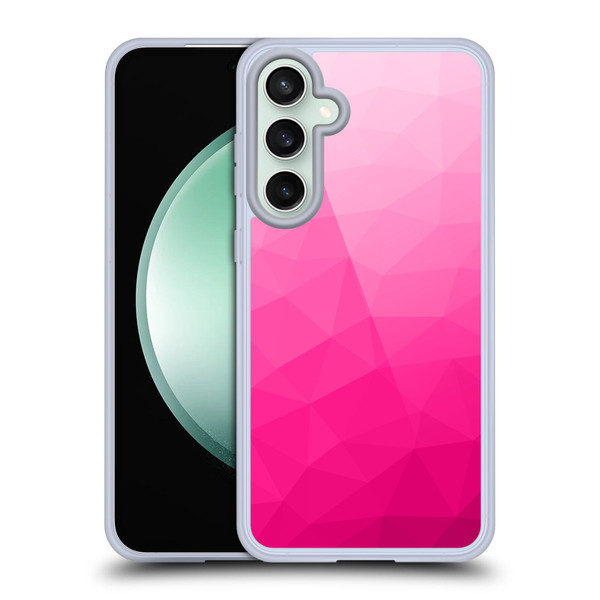 PLdesign Geometric Patterns Hot Pink Gradient Mesh Soft Gel Case for Samsung Galaxy S23 FE 5G