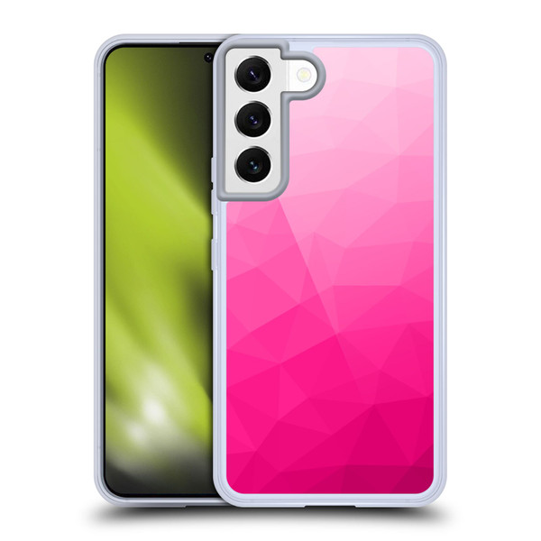PLdesign Geometric Patterns Hot Pink Gradient Mesh Soft Gel Case for Samsung Galaxy S22 5G
