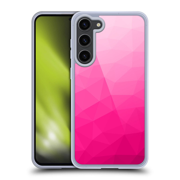 PLdesign Geometric Patterns Hot Pink Gradient Mesh Soft Gel Case for Samsung Galaxy S23+ 5G