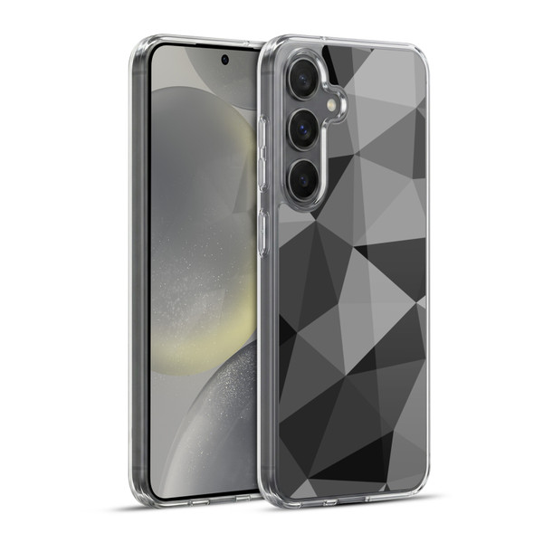 PLdesign Geometric Patterns Dark Gray Mesh Soft Gel Case for Samsung Galaxy S24+ 5G & MagSafe