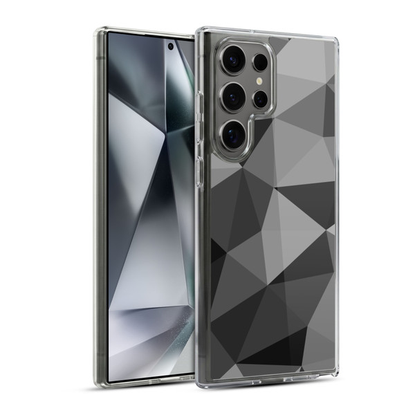 PLdesign Geometric Patterns Dark Gray Mesh Soft Gel Case for Samsung Galaxy S24 Ultra 5G & MagSafe