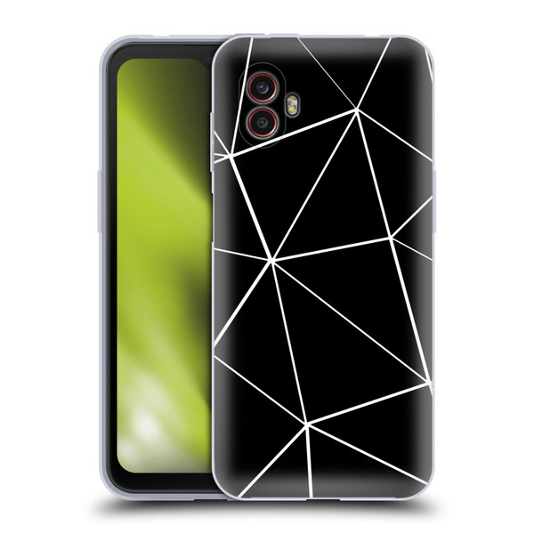 PLdesign Geometric Patterns Black Triangles White Lines Soft Gel Case for Samsung Galaxy Xcover6 Pro/Pro2