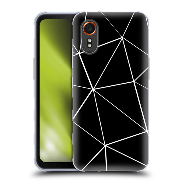 PLdesign Geometric Patterns Black Triangles White Lines Soft Gel Case for Samsung Galaxy Xcover7 5G