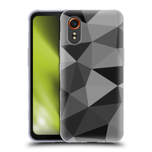 PLdesign Geometric Patterns Dark Gray Mesh Soft Gel Case for Samsung Galaxy Xcover7 5G