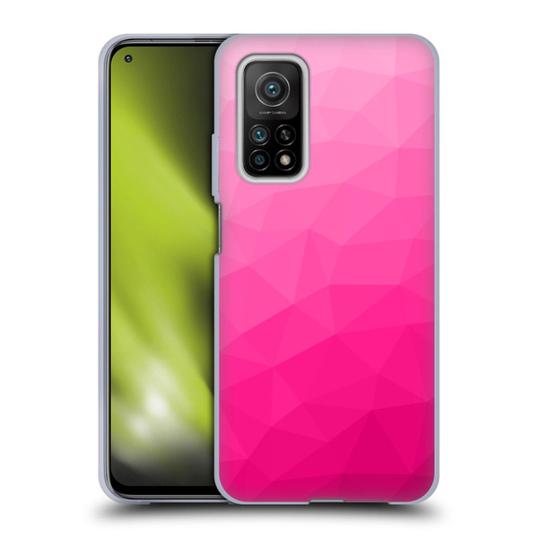 PLdesign Geometric Patterns Hot Pink Gradient Mesh Soft Gel Case for Xiaomi Mi 10T 5G