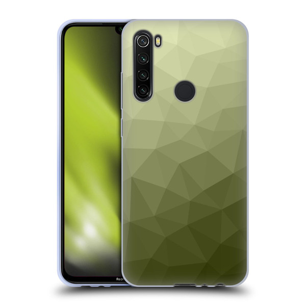 PLdesign Geometric Patterns Army Green Gradient Mesh Soft Gel Case for Xiaomi Redmi Note 8T