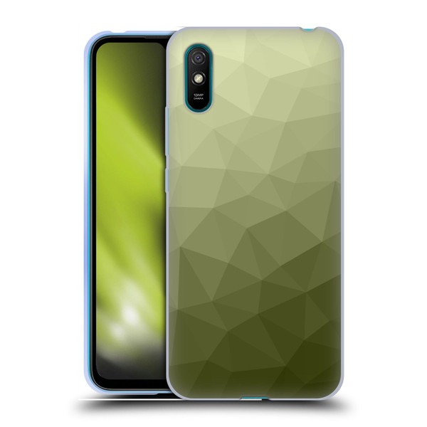 PLdesign Geometric Patterns Army Green Gradient Mesh Soft Gel Case for Xiaomi Redmi 9A / Redmi 9AT