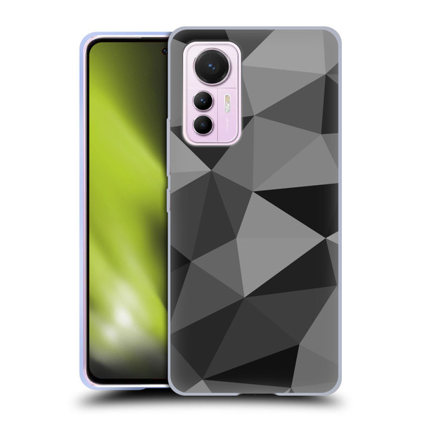 PLdesign Geometric Patterns Dark Gray Mesh Soft Gel Case for Xiaomi 12 Lite
