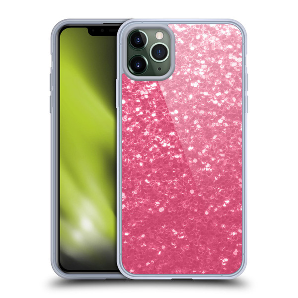 PLdesign Sparkle Prints Rose Pink Soft Gel Case for Apple iPhone 11 Pro Max