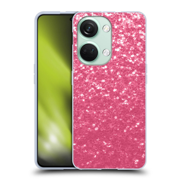 PLdesign Sparkle Prints Rose Pink Soft Gel Case for OnePlus Nord 3 5G